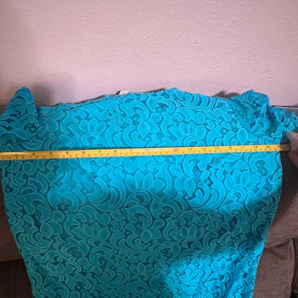 Vibrant Blue Lace Dress - Picture 9 of 13